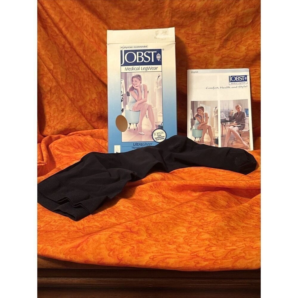 Jobst Medical Legwear Ultra Sheer‎ Knee Stockings Small Midnight Navy 15-20mmHg